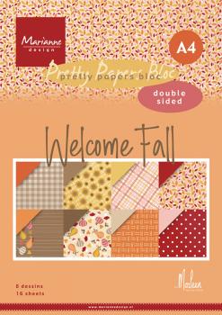 Marianne Design - Designpapier "Welcome Fall" Paper Pad A4 - 8 Bogen 