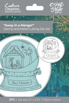 Crafters Companion - Stempelset & Stanzschablone "Away in a Manger " Stamp & Dies