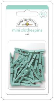 Doodlebug Design - Wäscheklammern "Mint" Mini Clothespins 