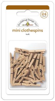 Doodlebug Design - Wäscheklammern "Kraft" Mini Clothespins 