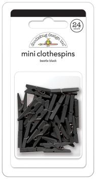 Doodlebug Design - Wäscheklammern "Beetle Black" Mini Clothespins 