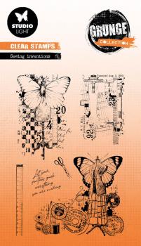 Studio Light - Stempelset "Sewing Inventions" Clear Stamps Grunge Collection