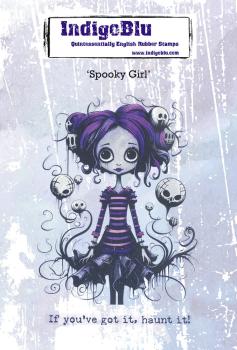 IndigoBlu - Gummistempel "Spooky Girl" A6 Rubber Stamp