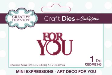 Creative Expressions - Stanzschablone "Art Deco For You" Craft Dies Mini Design by Sue Wilson