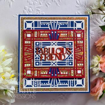 Creative Expressions - Stanzschablone "Art Deco Fabulous Friend" Craft Dies Mini Design by Sue Wilson