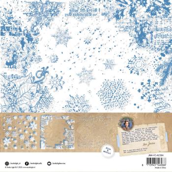 Studio Light - Pergamentpapier "White & Blue" Vellum 8x8 Inch ( 20,3x20,3 cm ) - 6 Bogen