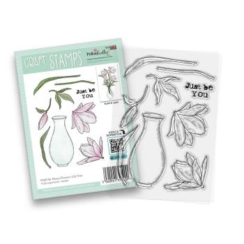 Polkadoodles - Stempelset "Mixed Flowers Lily Vase" Clear Stamps