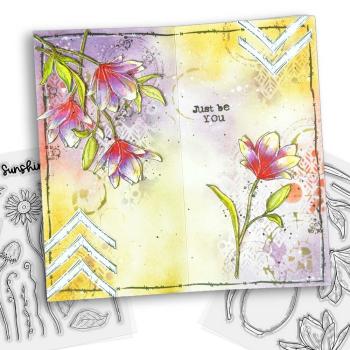 Polkadoodles - Stempelset "Mixed Flowers Lily Vase" Clear Stamps