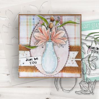 Polkadoodles - Stempelset "Mixed Flowers Lily Vase" Clear Stamps