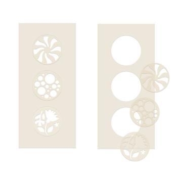 Polkadoodles - Schablone "Switchables Circles Triptych" Stencil  