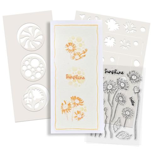 Polkadoodles - Schablone "Switchables Circles Triptych" Stencil  