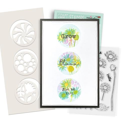 Polkadoodles - Schablone "Switchables Circles Triptych" Stencil  