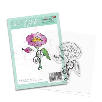 Polkadoodles - Stempel "Quirky Flower 1" Clear Stamp