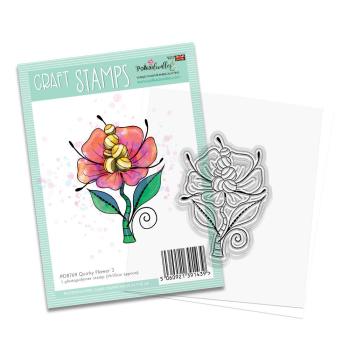 Polkadoodles - Stempel "Quirky Flower 2" Clear Stamp