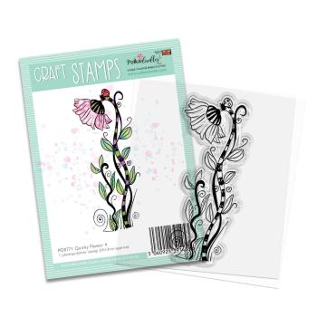Polkadoodles - Stempel "Quirky Flower 4" Clear Stamp