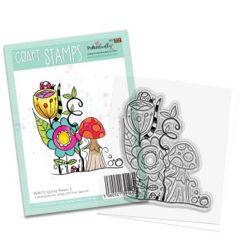 Polkadoodles - Stempel "Quirky Flower 5" Clear Stamp