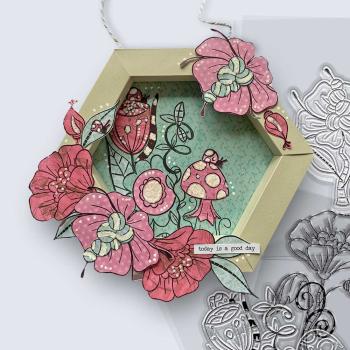 Polkadoodles - Stempel "Quirky Flower 5" Clear Stamp