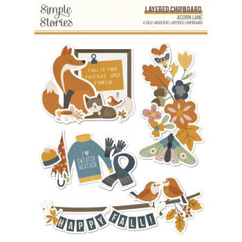 Simple Stories - Aufkleber "Acorn Lane" Chipboard Sticker 