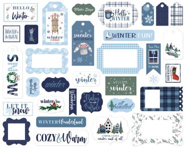 Carta Bella - Stanzteile & Anhänger "Wintertime" Ephemera Frames & Tags