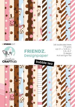 Creative Craft Lab - Studio Light - Designpapier "Bubble Tea" Paper Pack A5 - 24 Bogen