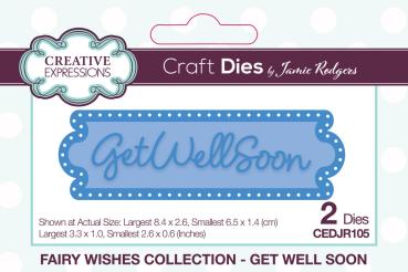 Creative Expressions - Stanzschablone "Get Well Soon" Craft Dies Design by Jamie Rodgers