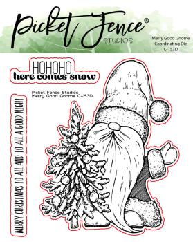 Picket Fence Studios - Stanzschablone "Merry Good Gnome" Dies 4x4 Inch
