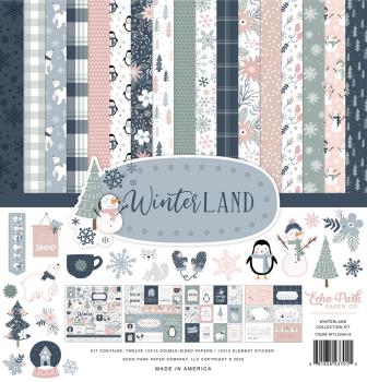 Echo Park - Designpapier "Winterland" Collection Kit 12x12 Inch - 12 Bogen
