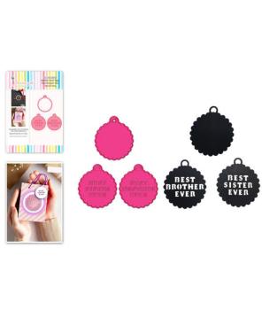 Preview: Dress My Craft - Stanzschablone "Brother Sister Tags" Dies