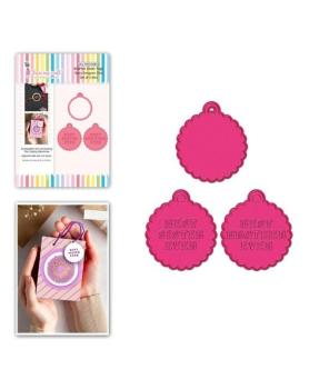 Preview: Dress My Craft - Stanzschablone "Brother Sister Tags" Dies