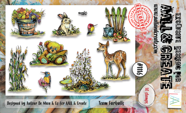 AALL and Create - Stempelset A6 "Team Furballs" Clear Stamps