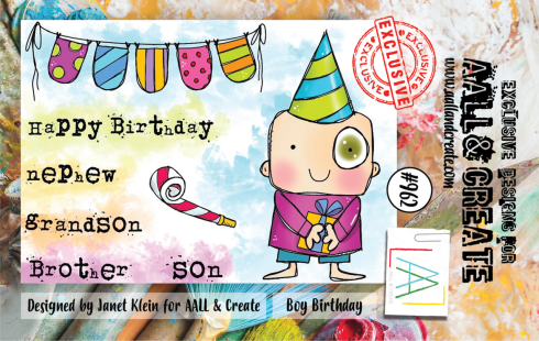 AALL and Create - Stempelset A7 "Boy Birthday" Clear Stamps