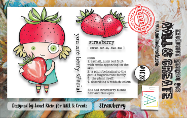 AALL and Create - Stempelset A7 "Strawberry" Clear Stamps