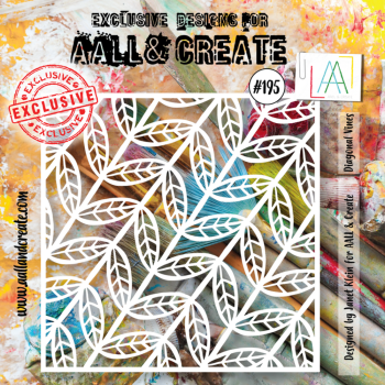 AALL and Create - Schablone 6x6 Inch "Diagonal Vines "Stencil