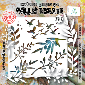 AALL and Create - Schablone 6x6 Inch "Avian Foliage "Stencil