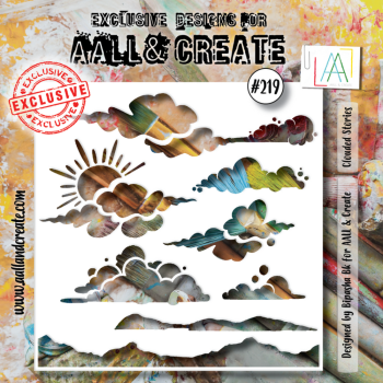 AALL and Create - Schablone 6x6 Inch "Clouded Stories "Stencil