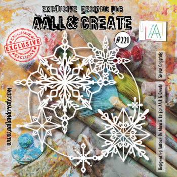 AALL and Create - Schablone 6x6 Inch "Snow Crystals "Stencil