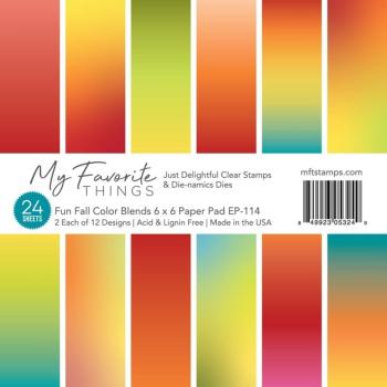 My Favorite Things - Designpapier "Fun Fall Color Blends" Paper Pad 6x6 Inch - 24 Bogen