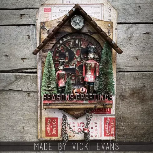 Tim Holtz - Idea Ology - Kunstharzfiguren "Salvaged Figures Large / Christmas 2023"