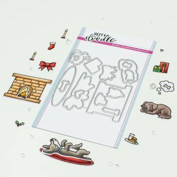Heffy Doodle - Stanzschablone "Fireside Dreams" Dies