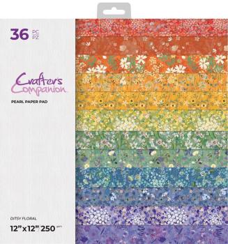 Crafters Companion - Designpapier "Ditsy Floral" Paper Pack 12x12 Inch - 36 Bogen