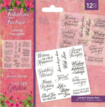 Crafters Companion - Stempelset "Loving Thoughts" Clear Stamps