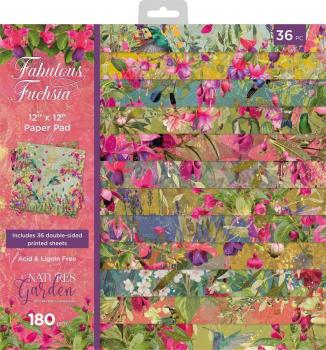 Crafters Companion - Designpapier "Fabulous Fuchsia" Paper Pack 12x12 Inch - 36 Bogen