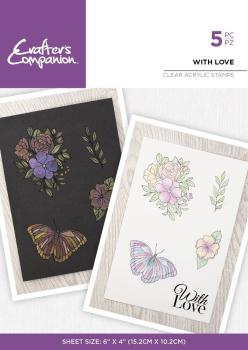 Crafters Companion - Stempelset "With Love" Clear Stamps