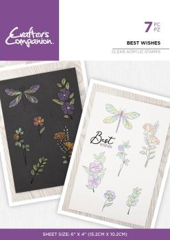 Crafters Companion - Stempelset "Best Wishes" Clear Stamps