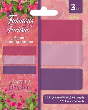 Crafters Companion - Bänder "Fabulous Fuchsia" Seam Binding Ribbon