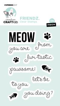Creative Craft Lab - Studio Light - Stempelset "Meow" Clear Stamps