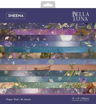 Crafters Companion - Designpapier "Bella Luna " Paper Pack 12x12 Inch - 36 Bogen