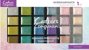 Crafters Companion - Aquarellfarbe "Sunbeam" Shimmer Watercolour Palette