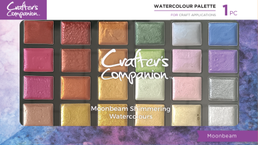 Crafters Companion - Aquarellfarbe "Moonbeam" Shimmer watercolour Palette