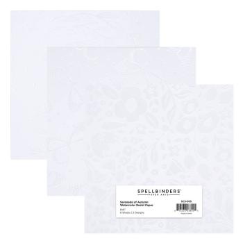 Spellbinders - Designpapier "Water Color Resist" Paper Pack 6x6 Inch - 6 Bogen